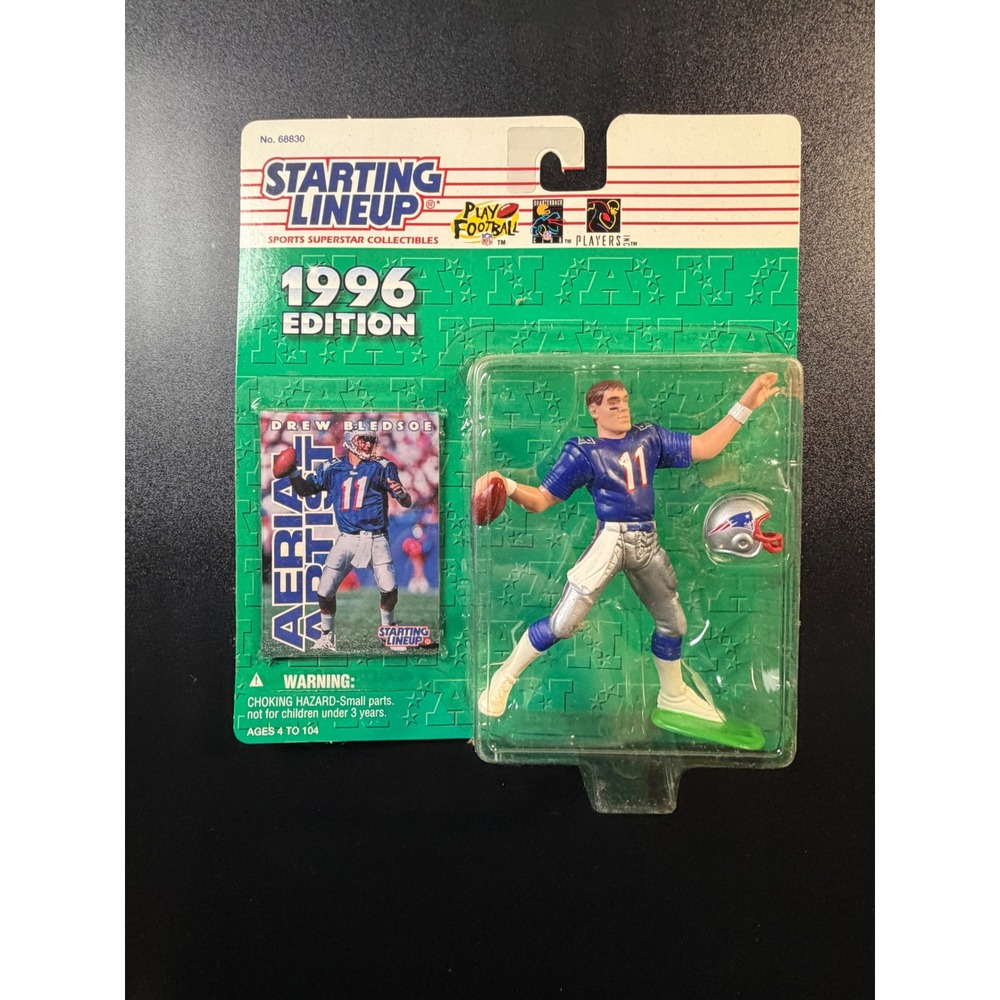 Vintage 1996 Starting Lineup Drew Bledsoe New England Patriots Figure Card 68830